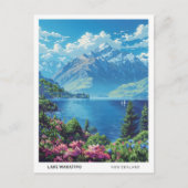 ワカティプニュージーランドヴィンテージトラベル ポストカード (正面)