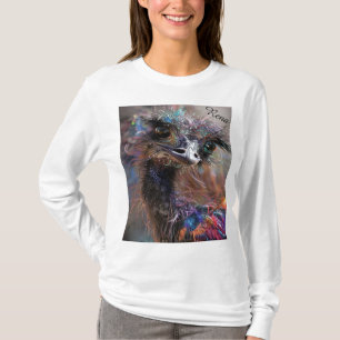 ワカドゥードル ダチョウ パーソナライズドバック Tシャツ
