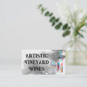 ワカラフル芸術的インボトルとガラス製品 名刺 (スタンド正面)