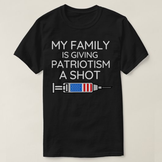 ワクカッコいいチン引用文私の家族与えは愛国心 Tシャツ (デザイン正面)