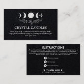 ワクシンウェーニングムーンクリスタルキャンドルスペル 名刺 (正面/裏面)