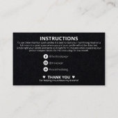 ワクシンウェーニングムーンクリスタルキャンドルスペル 名刺 (裏面)