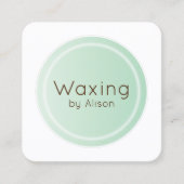 ワクシンエステティシャンミントグリーン スクエア名刺 (正面)
