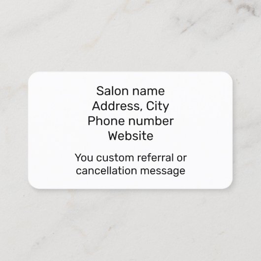 ワクシンエステティシャン 名刺 (裏面)