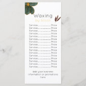 ワクシング技術者/エステティシャンゴールデンマルーンティール（緑がかった色） メニュー (正面)