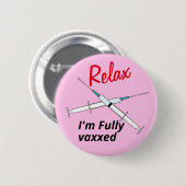 ワクス接種ボタン 缶バッジ (正面&裏面)