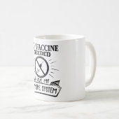 ワクチンが必要ないアンチワクチンプリント コーヒーマグカップ (正面右)