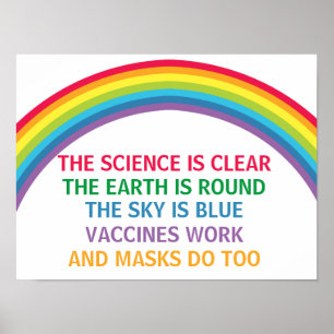 ワクチンの仕事衣服A Mask Rainbow Medical Office ポスター