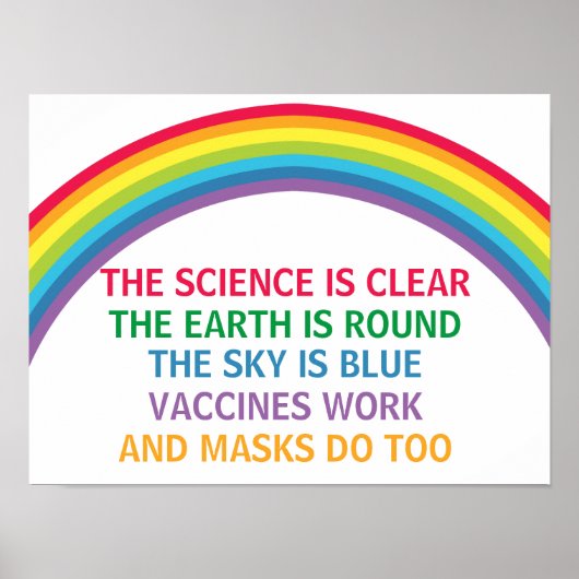 ワクチンの仕事衣服A Mask Rainbow Medical Office ポスター (正面)