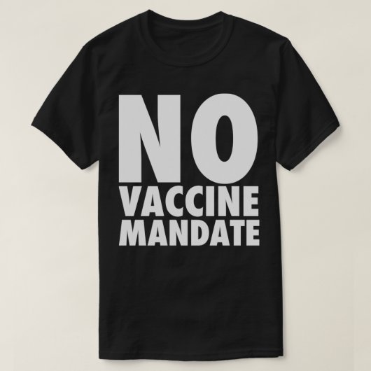 ワクチンの委任状なし Tシャツ (デザイン正面)