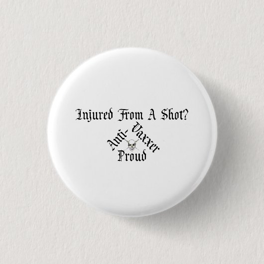 ワクチンの死の大きな小さなボタン 缶バッジ (正面)