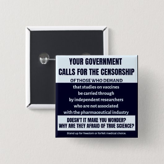 ワクチンの議論 缶バッジ (正面&裏面)