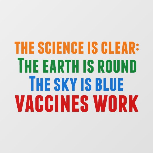 ワクチンは予防接種科学引用文 ウィンドウサイン (シート)