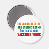 ワクチンは予防接種科学引用文 マグネット (正面/裏面)