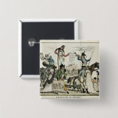 ワクチンを提供しているにせ医者医者の風刺漫画 缶バッジ (正面&裏面)