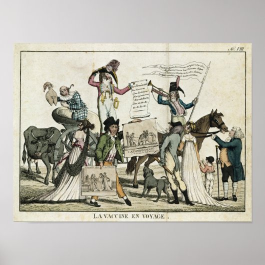 ワクチンを提供しているカック医師の戯画 ポスター (正面)