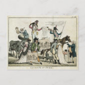 ワクチンを提供しているカック医師の戯画 ポストカード (正面)