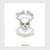 ワクチンカスタムカットのビニールステッカー8"x8" シール (シート)