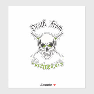 ワクチンカスタムカットのビニールステッカー8"x8" シール