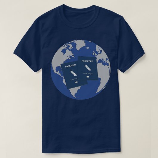 ワクチンパスポート Tシャツ (デザイン正面)