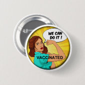 ワクチンボタンを使う 缶バッジ (正面&裏面)