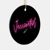 ワクチンモダン入りネオン書道ガーリーの詩 セラミックオーナメント (右)