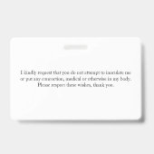 ワクチン免除カード バッジ (裏面)