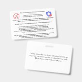 ワクチン免除カード バッジ (正面＆裏面)