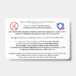 ワクチン免除カード バッジ