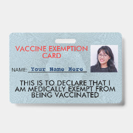 ワクチン免除カードIDバッジ バッジ