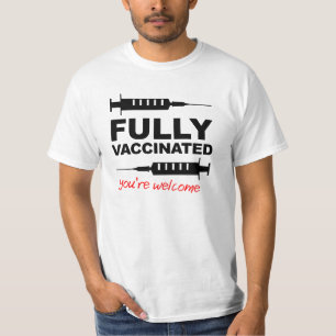 ワクチン完全接種済みシャツ プロワクチン接種サポート Tシャツ