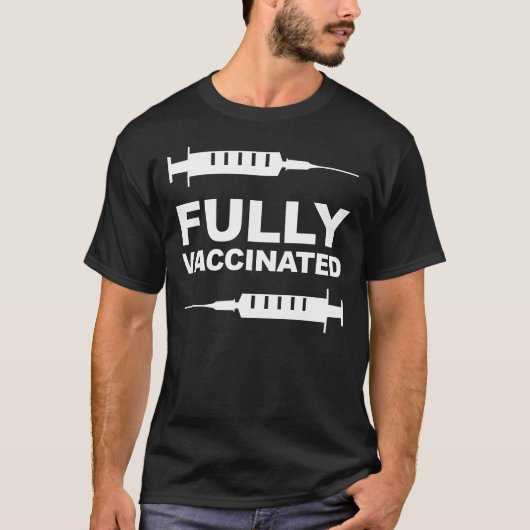 ワクチン完全接種済みTシャツ プロワクチン接種 サポート Tシャツ (正面)