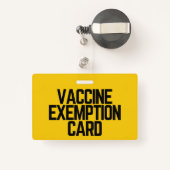 ワクチン宗教免除カードIDバッジ バッジ (裏面リトラクタブル付き)