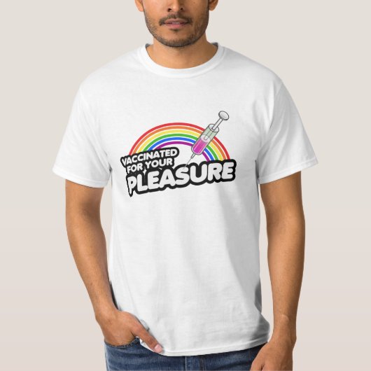 ワクチン接種であなたの喜びを Tシャツ (正面)