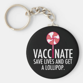 ワクチン接種を受おもしろいける キーホルダー