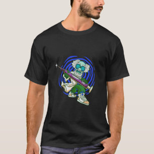 ワクチン接種を望む注射器を持ったクールなマッドサイエンティスト Tシャツ