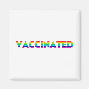 ワクチン接種プライドlgbt lgbtqゲイ虹色 マグネット