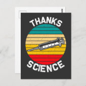 ワクチン接種レトロ注射器科学ワクチンヴィンテージ ポストカード (正面/裏面)