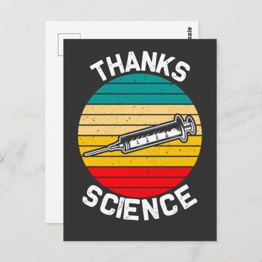 ワクチン接種レトロ注射器科学ワクチンヴィンテージ ポストカード (正面/裏面)