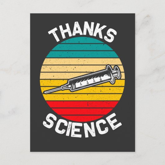 ワクチン接種レトロ注射器科学ワクチンヴィンテージ ポストカード (正面)