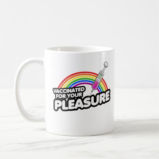 ワクチン接種済みであなたの喜びのために コーヒーマグカップ (左)