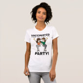 ワクチン接種済みでパーティー対応-ビール Tシャツ (正面フル)