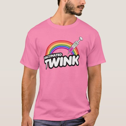 ワクチン接種済みツウィンク Tシャツ (正面)