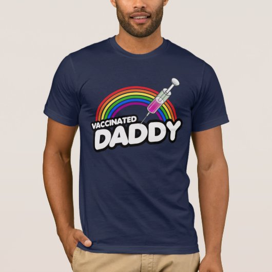 ワクチン接種済みパパ Tシャツ (正面)