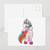 ワクチン接種＆注射の看護師として働くユニコーン ポストカード (正面/裏面)