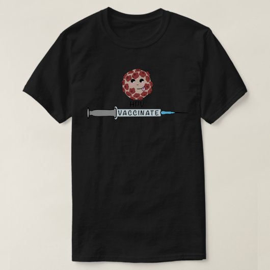ワクチン接種HPV Tシャツ (デザイン正面)
