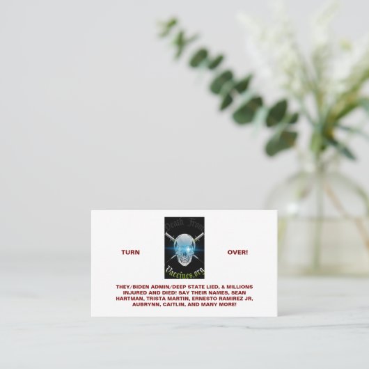 ワクチン標準名刺からの死亡 名刺 (スタンド正面)