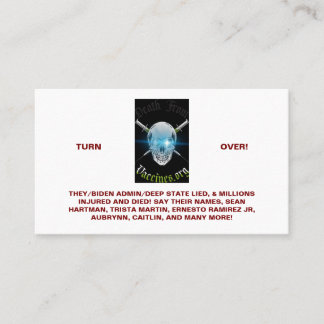 ワクチン標準名刺からの死亡 名刺