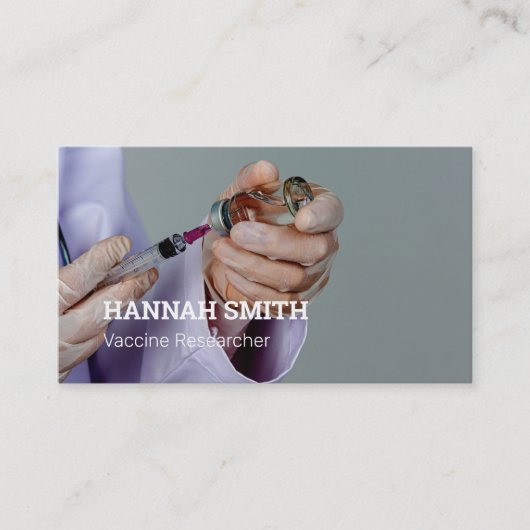 ワクチン研究者 名刺 (正面)