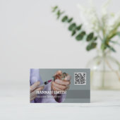 ワクチン研究者QRコード 名刺 (スタンド正面)